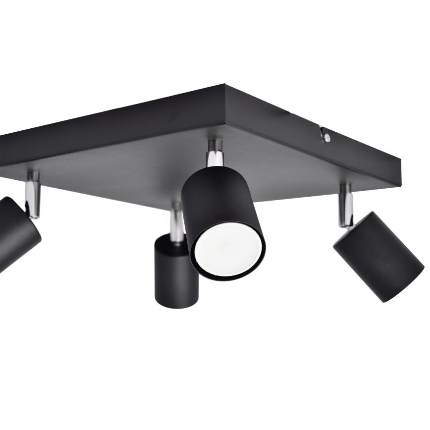 LED Spotlight TUNE 4xGU10/4,8W/230V black