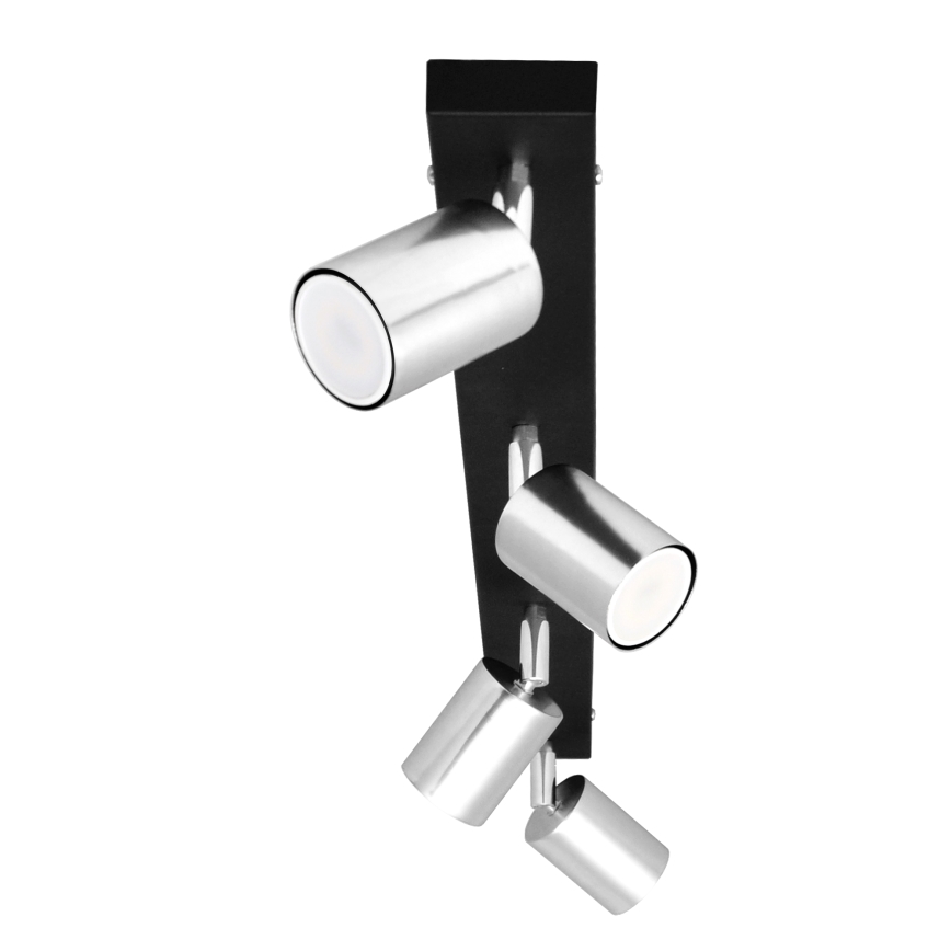 LED Spotlight TUNE 4xGU10/4,8W/230V matte chrome/black
