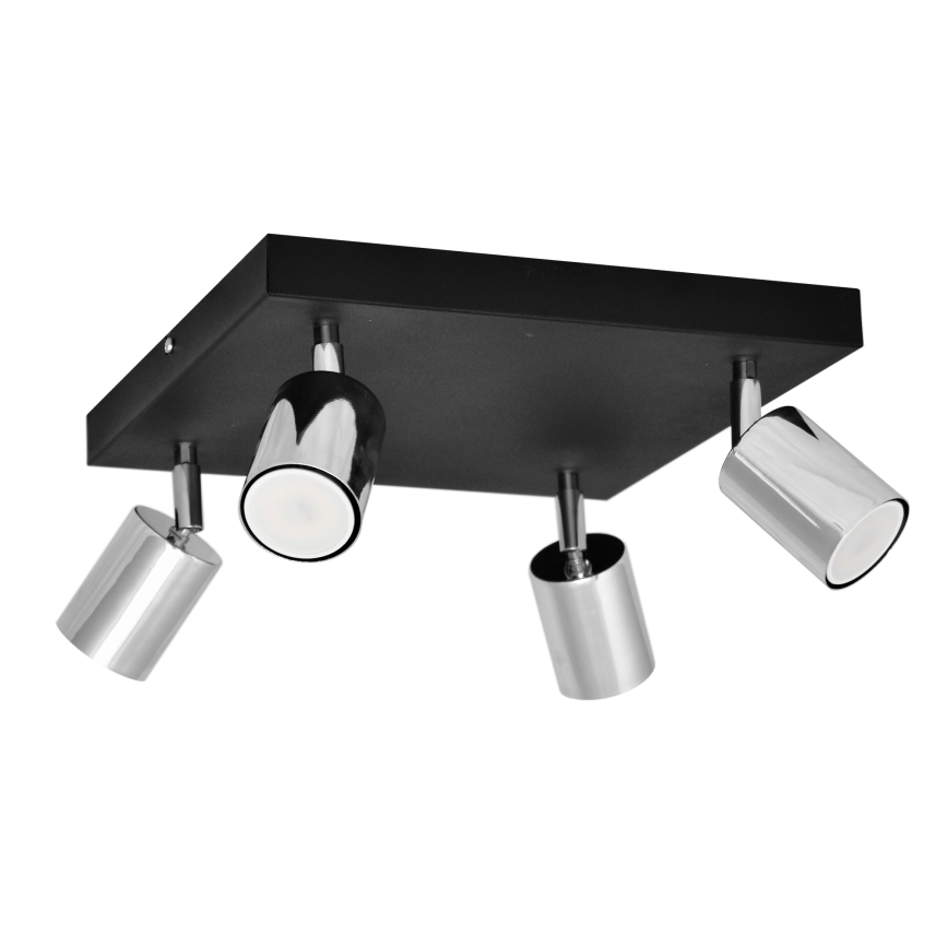LED Spotlight TUNE 4xGU10/4,8W/230V matte chrome/black