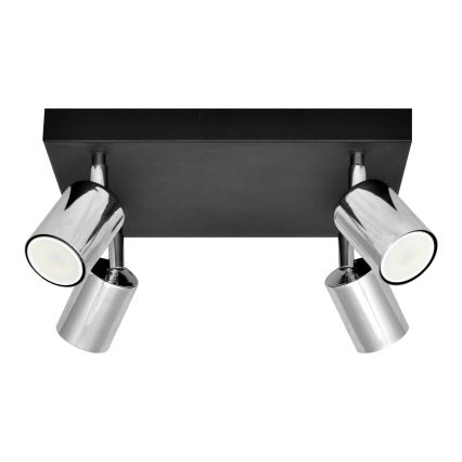 LED Spotlight TUNE 4xGU10/4,8W/230V matte chrome/black