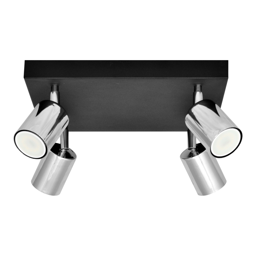LED Spotlight TUNE 4xGU10/4,8W/230V matte chrome/black