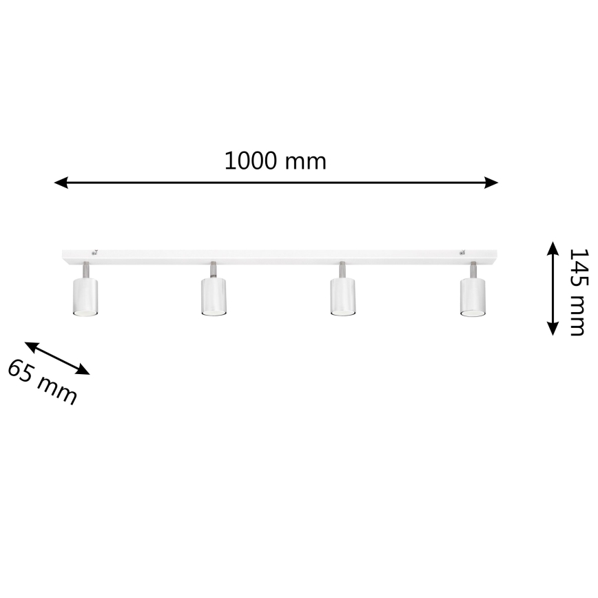 LED Spotlight TUNE 4xGU10/4,8W/230V matte chrome/white