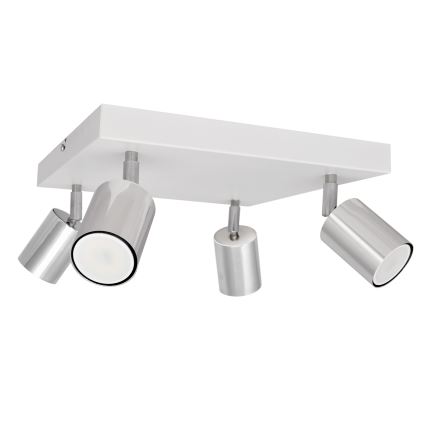 LED Spotlight TUNE 4xGU10/4,8W/230V matte chrome/white