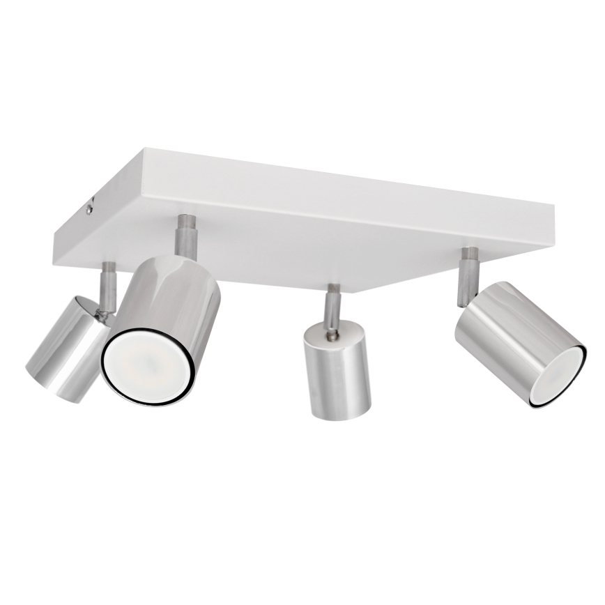 LED Spotlight TUNE 4xGU10/4,8W/230V matte chrome/white