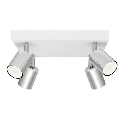 LED Spotlight TUNE 4xGU10/4,8W/230V matte chrome/white