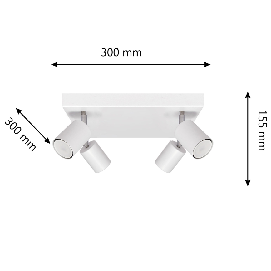 LED Spotlight TUNE 4xGU10/4,8W/230V white