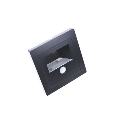 LED stair light with motion and dusk sensor LED/3W/230V 3000K black