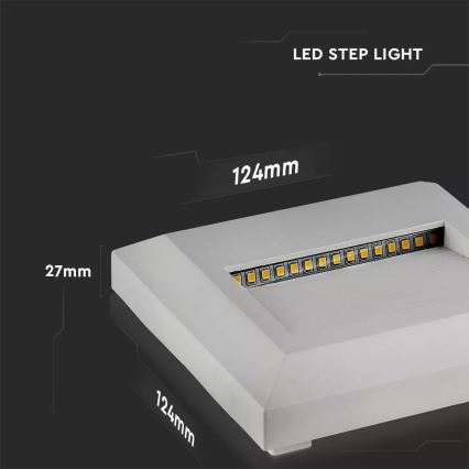 LED Staircase light 1xLED/2W/230V 3000K IP65