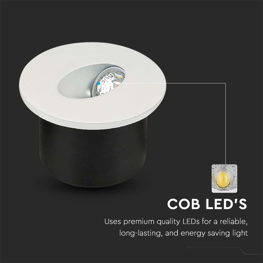 LED Staircase light LED/3W/230V 3000K white