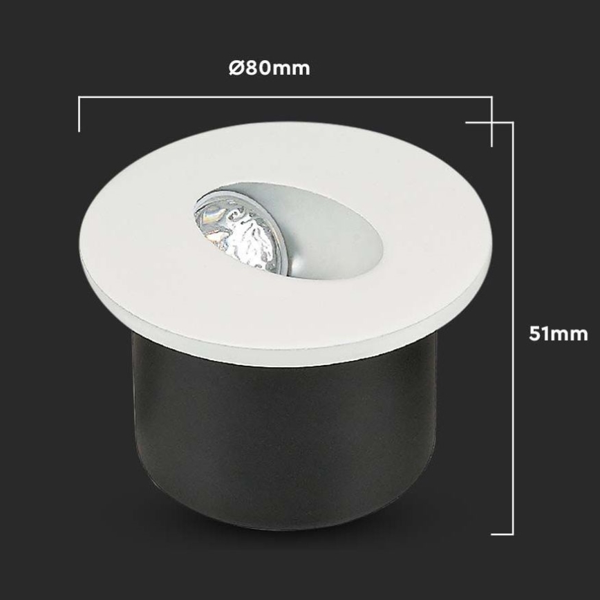 LED Staircase light LED/3W/230V 3000K white