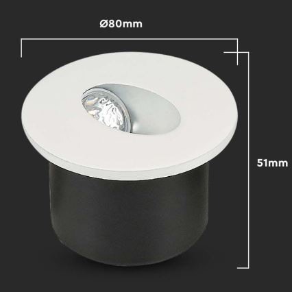 LED Staircase light LED/3W/230V 4000K white