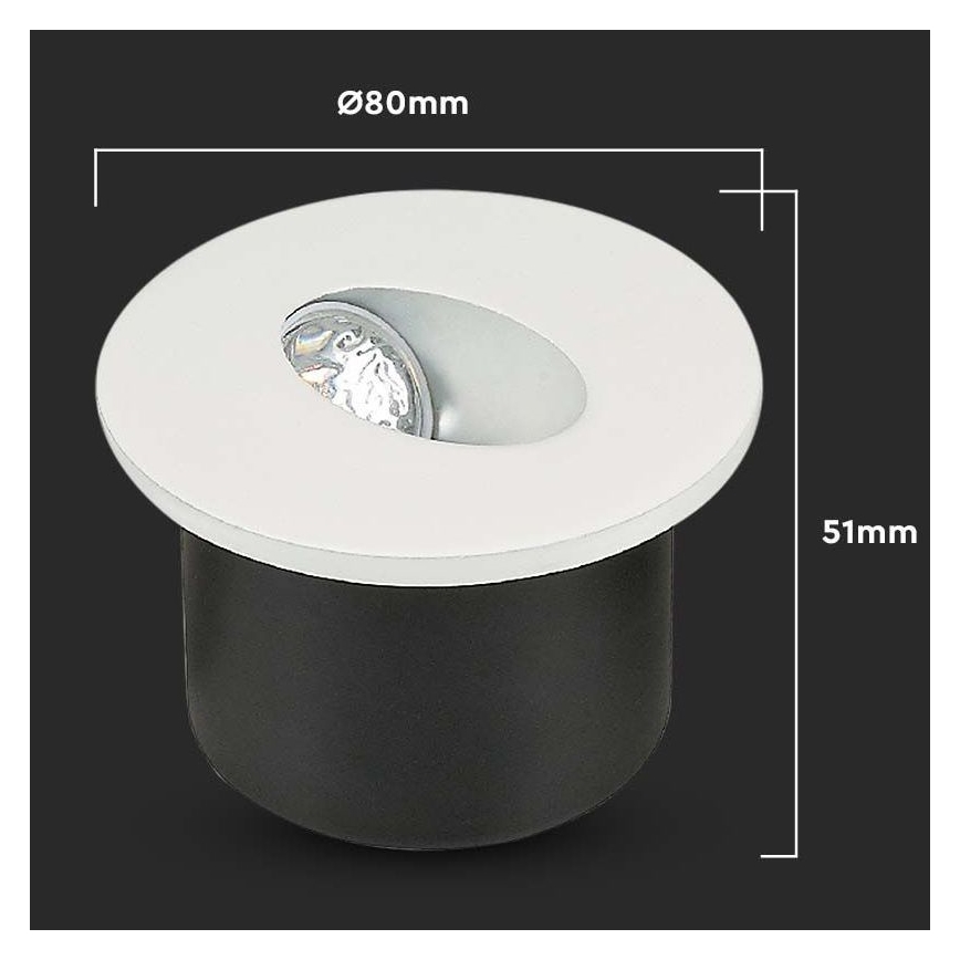 LED Staircase light LED/3W/230V 4000K white