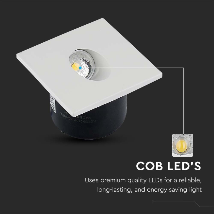 LED Staircase light LED/3W/230V 4000K white
