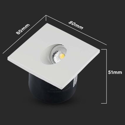 LED Staircase light LED/3W/230V 4000K white
