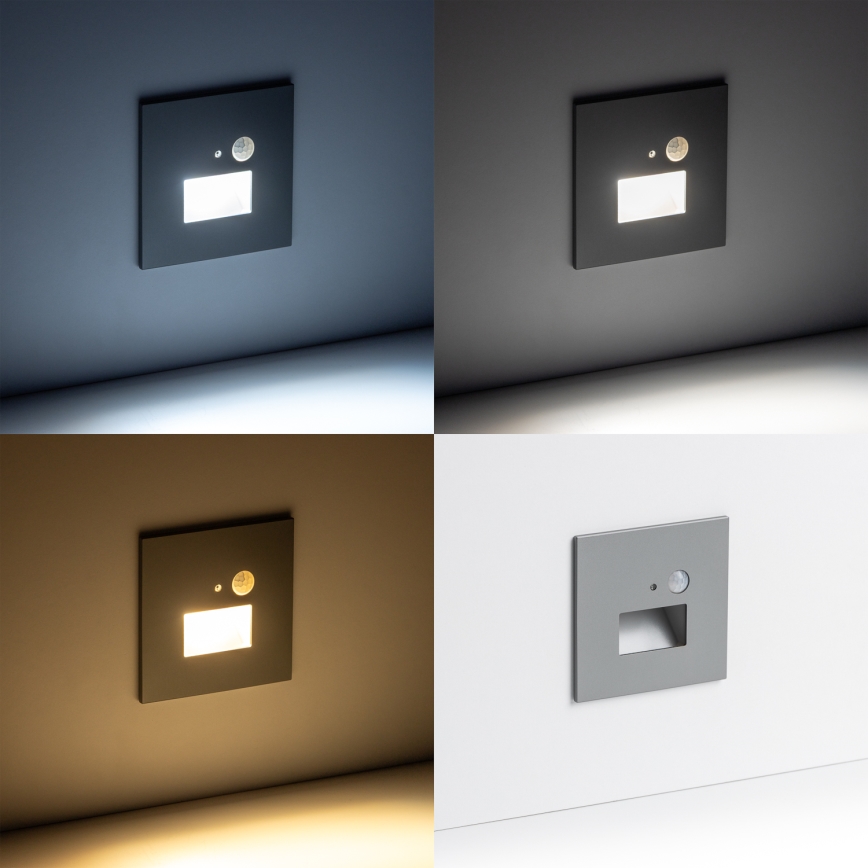 LED Staircase light with a motion sensor LED/1,5W/230V 3000K/4000K/6500K
