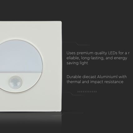 LED Staircase light with a motion sensor LED/3W/230V 4000K white