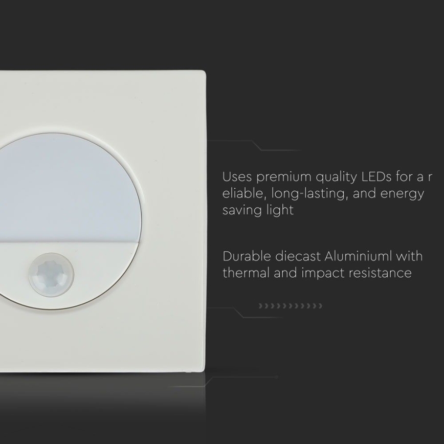 LED Staircase light with a motion sensor LED/3W/230V 4000K white