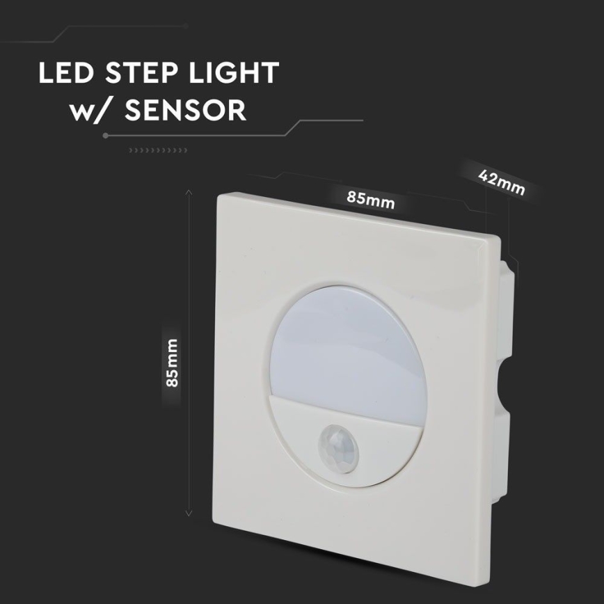 LED Staircase light with a motion sensor LED/3W/230V 4000K white