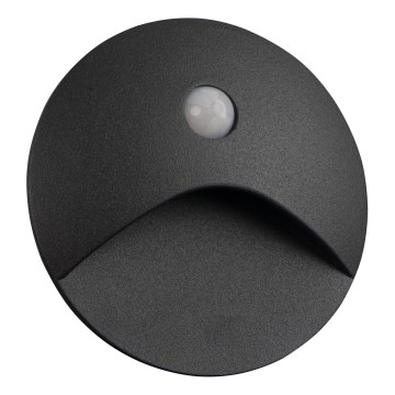 LED staircase light with motion and dusk sensor EXIN LED/2.5W/230V 3000K IP65 anthracite round