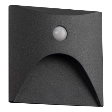 LED Staircase Light with Motion and Dusk Sensor EXIN LED/2.5W/230V 4000K IP65 Anthracite Square