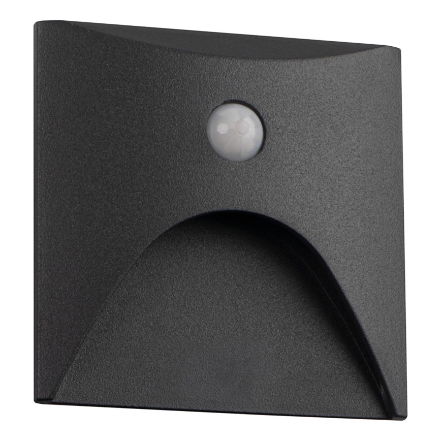 LED Staircase Light with Motion and Dusk Sensors EXIN LED/2,5W/230V 4000K IP65 Anthracite, Square