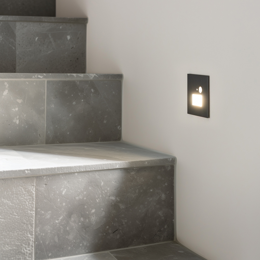 LED Staircase Light with Motion Sensor LED/1,5W/230V 3000/4000/6000K Anthracite