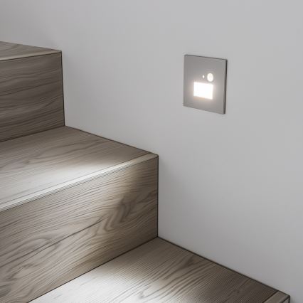 LED staircase light with motion and dusk sensor LED/1.5W/230V 3000/4000/6000K gray