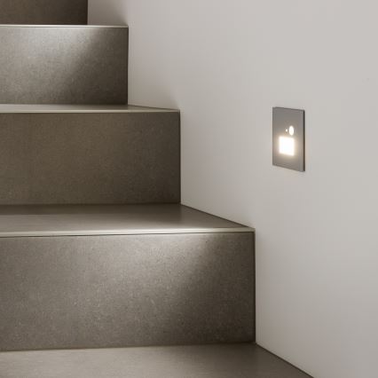 LED staircase light with motion and dusk sensor LED/1.5W/230V 3000/4000/6000K gray