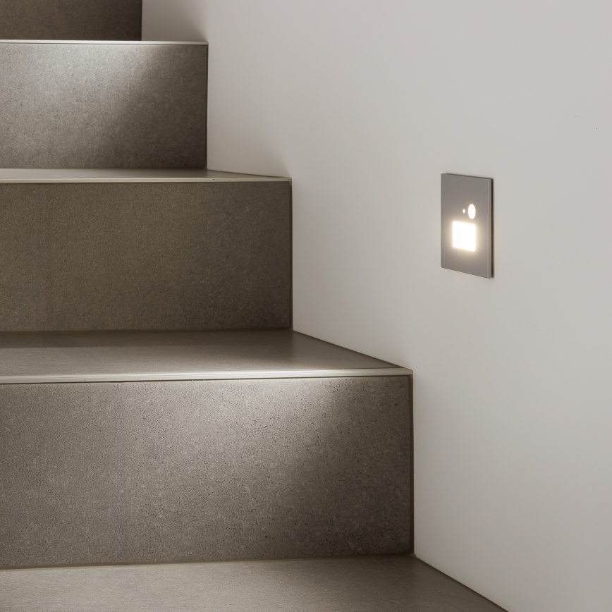 LED staircase light with motion and dusk sensor LED/1.5W/230V 3000/4000/6000K gray