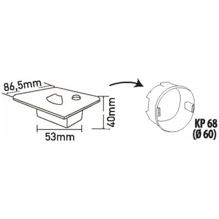 LED staircase light with motion and dusk sensor LED/1.5W/230V 3000/4000/6000K gray