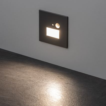 LED Staircase Light with Motion and Dusk Sensor LED/1.5W/230V 3000/4000/6000K Silver