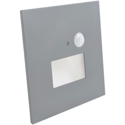 LED Staircase Light with Motion and Dusk Sensor LED/1.5W/230V 3000/4000/6000K Silver