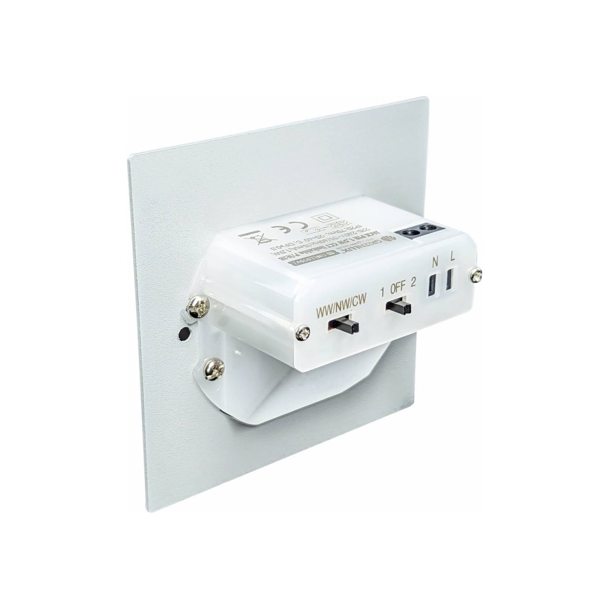 LED Staircase Light with Motion and Dusk Sensor LED/1.5W/230V 3000/4000/6000K Silver