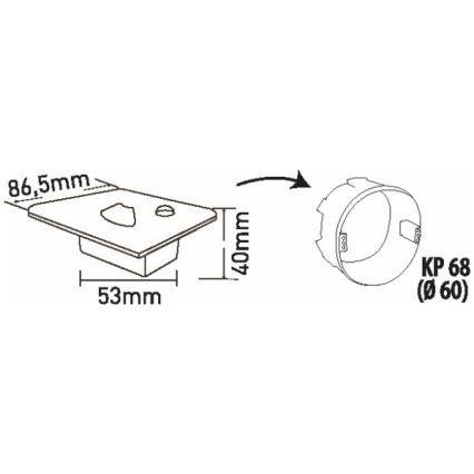 LED Staircase Light with Motion and Dusk Sensor LED/1.5W/230V 3000/4000/6000K Silver