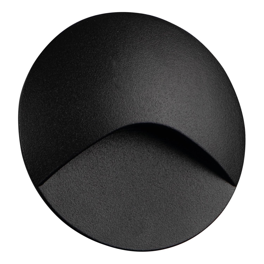 LED Staircase Luminaire EXIN LED/2.5W/230V 4000K IP65 black round
