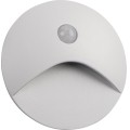 LED staircase luminaire with motion and dusk sensor EXIN LED/2.5W/230V 4000K IP65 white round