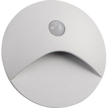 LED staircase luminaire with motion and dusk sensor EXIN LED/2.5W/230V 4000K IP65 white round