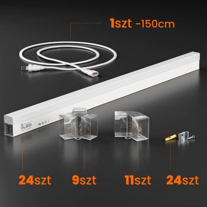 Dimmable LED ceiling light HEXAGON LED/192W/85-265V 5000K 160x221 cm CRI 90 IP54 white