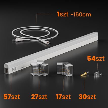 HEXAGON Dimmable LED ceiling light LED/456W/85-265V 5000K 234x420 cm CRI 90 IP54 white