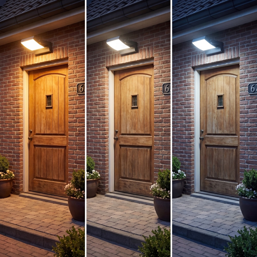 Dimmable LED outdoor wall light LED/12/18/24W/230V 3000/4000/6500K IP54 black