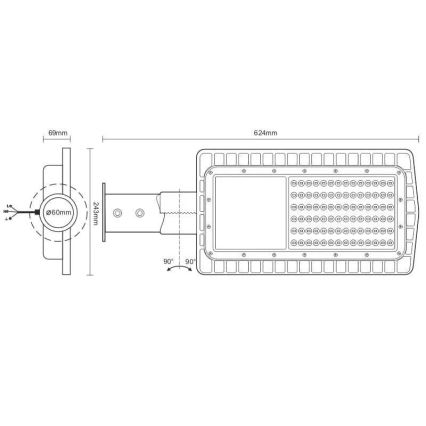 LED Street lamp LED/100W/230V 5000K IP65