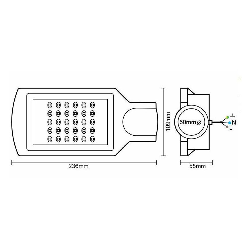 LED Street lamp LED/30W/170-400V IP65