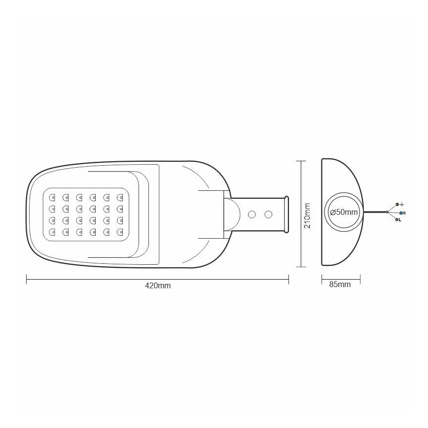 LED Street lamp LED/40W/230V 5000K IP65
