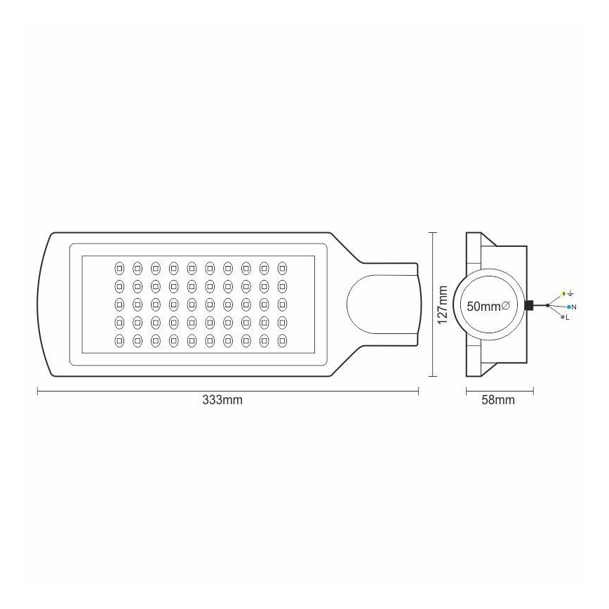 LED Street lamp LED/50W/170-400V 4000K IP65