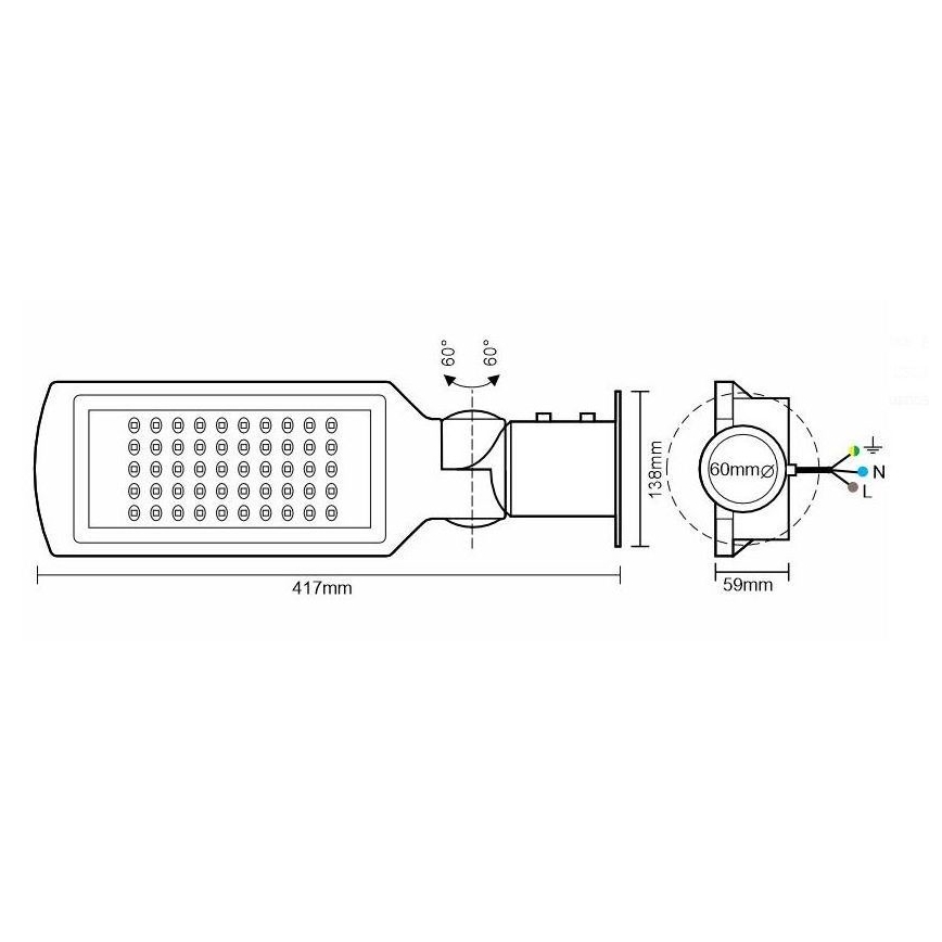 LED Street lamp LED/50W/170-400V IP65
