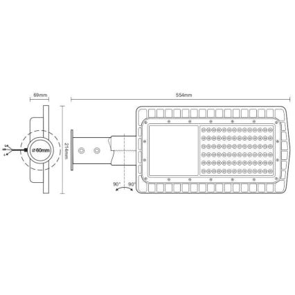 LED Street lamp LED/60W/230V 5000K IP65