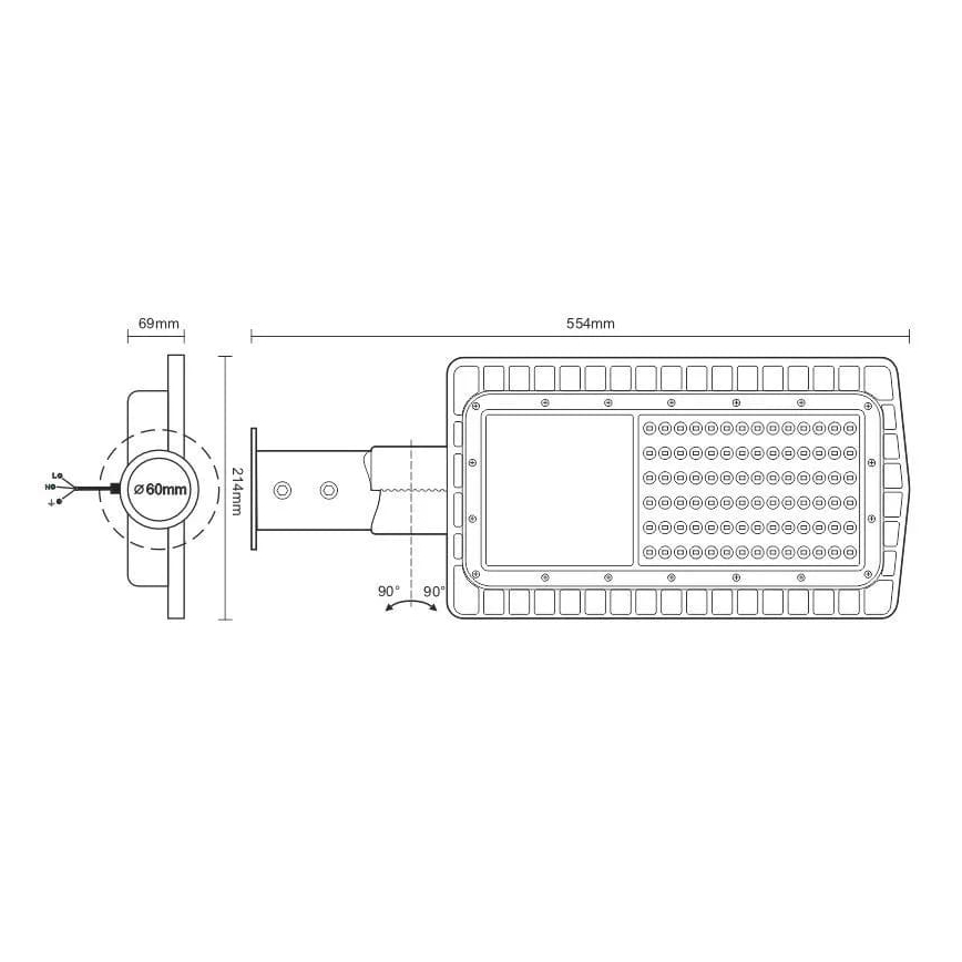 LED Street lamp LED/60W/230V 5000K IP65