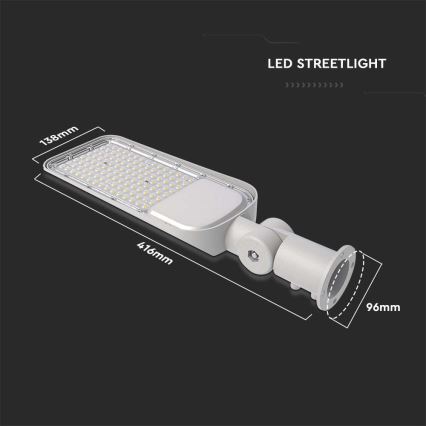 LED Street lamp SAMSUNG CHIP LED/50W/230V 4000K IP65 grey