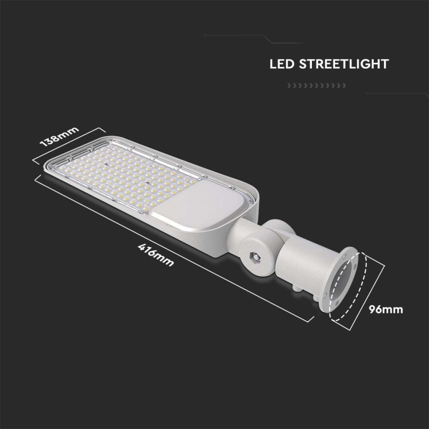 LED Street lamp SAMSUNG CHIP LED/50W/230V 4000K IP65 grey