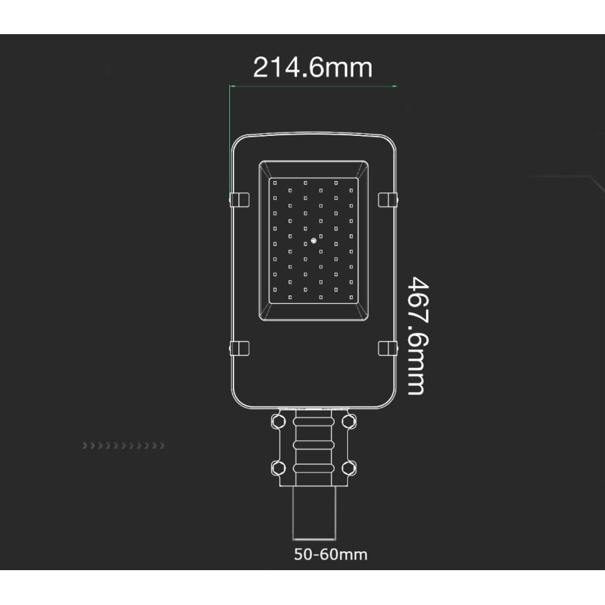 LED Street lamp SAMSUNG CHIP LED/50W/230V 4000K IP65